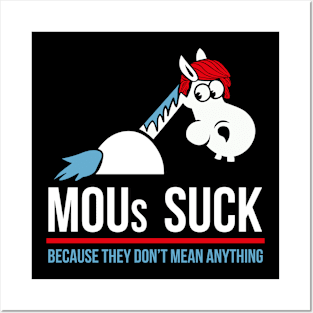 MOUs Suck - Memorandums Of Understanding T-Shirt Posters and Art